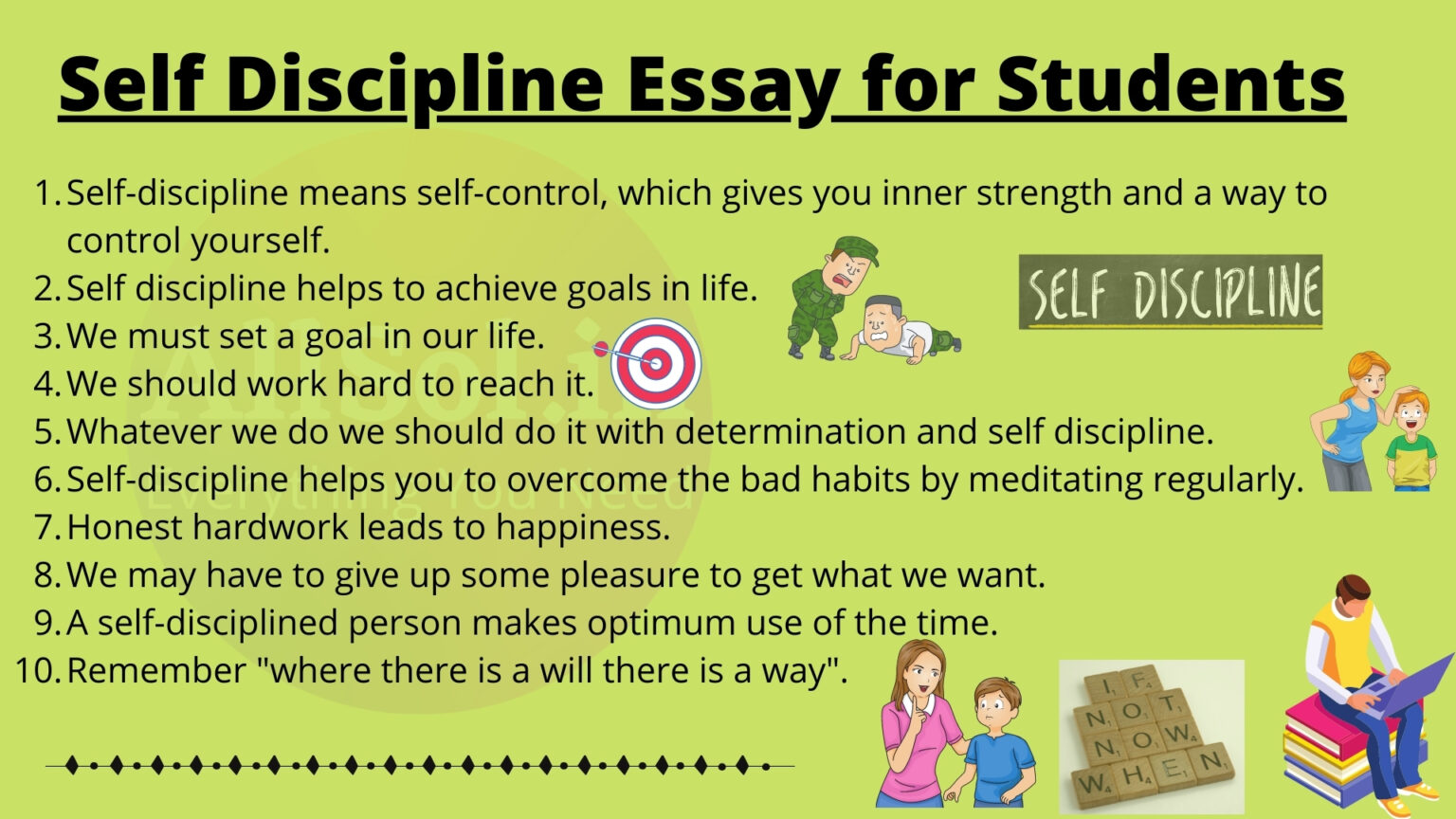 essay on disciplined person