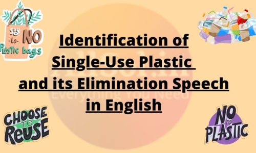 Identification of Single-Use Plastic and its Elimination Speech in English