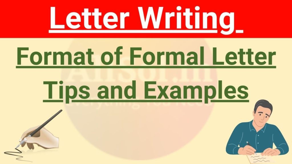 Format of Formal Letter Writing in English CBSE
